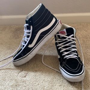 Vans Sk8-Hi Black and White 6 Men 7.5 Women
